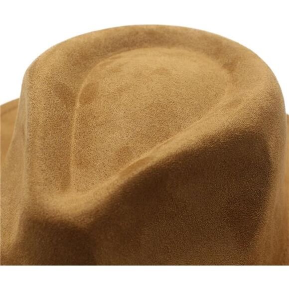 Suede Cowboy Cowgirl Hat Classic Khaki Suede Cowboy Cowgirl Hat Classic Khaki main image 4